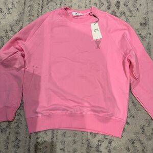 AMI Paris Ami de Coeur Pink Sweatshirt